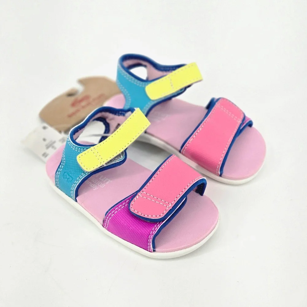 See Kai Run Basics Logan Multi Color Block Sandals Toddler Kids Size 6 NWT